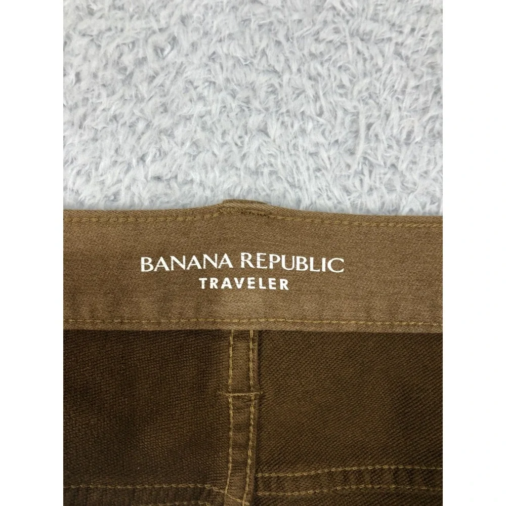 Banana Republic 5 Pocket Pants Mens 39x33 (Tag 38x34) Brown Traveler Slim Fit